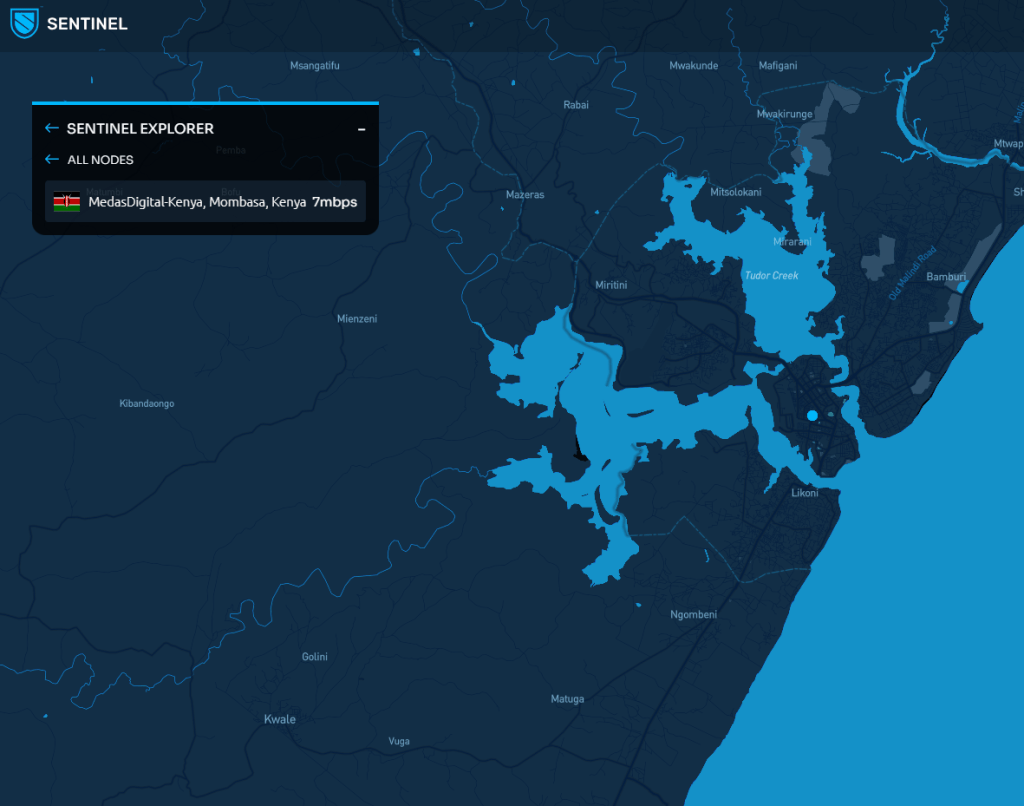 Medas Digital Sentinel DVPN Node Kenya Mombasa