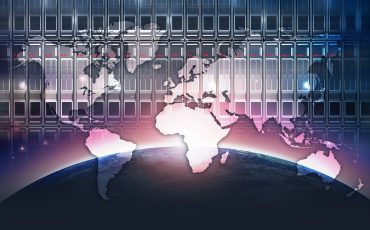 Digital,World,Abstract,Concept.,Global,Datacenter,Background. Illustration of Digital World